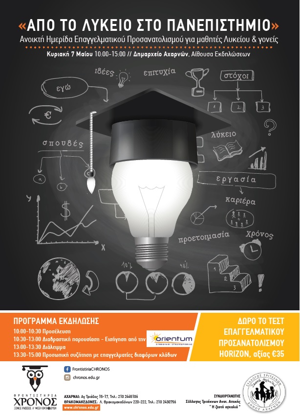 Ημερίδα Επαγγελματικού Προσανατολισμού «ΑΠΟ ΤΟ ΛΥΚΕΙΟ ΣΤΟ ΠΑΝΕΠΙΣΤΗΜΙΟ»